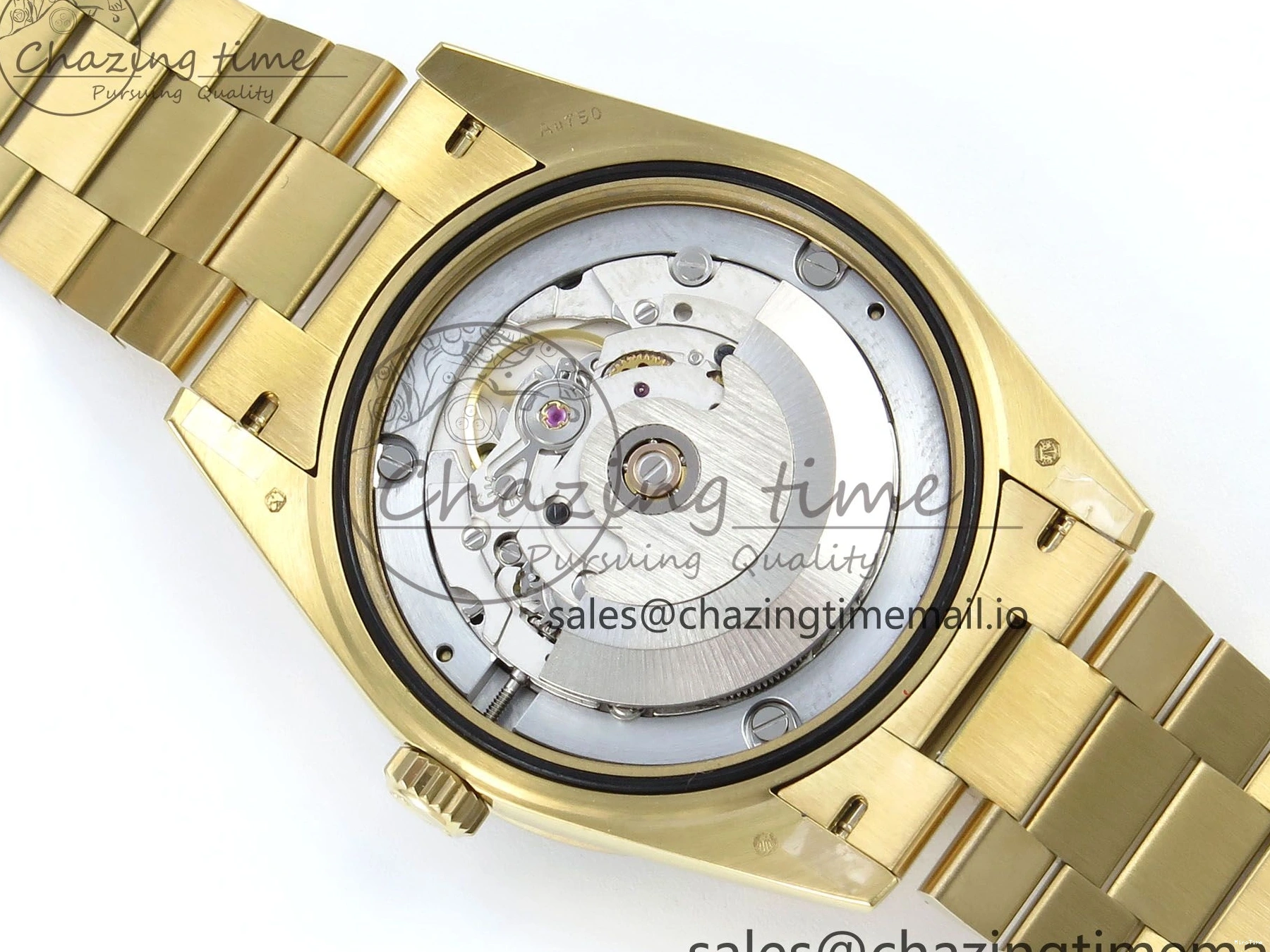 MiroTime 0314 DayDate 40 YG QF 1:1 Best Edition Pink Diamonds Dial Diamonds Bezel on President Bracelet A2836 V5 (Gain Weight) ZipUp 488